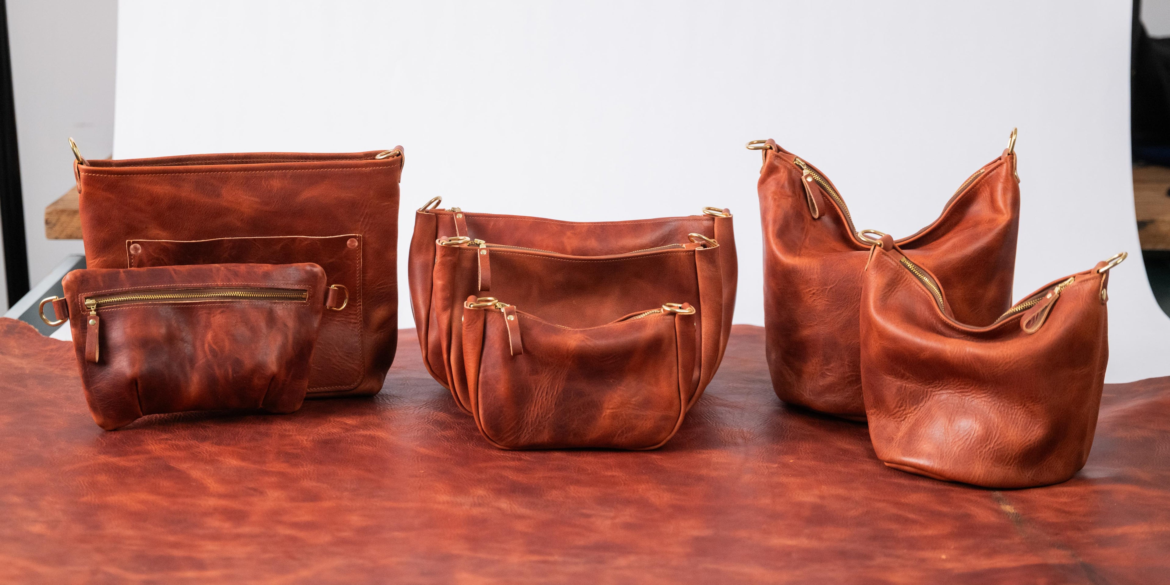 Very Tumbled Old English Derby Mini Zip-Top Bucket Bag