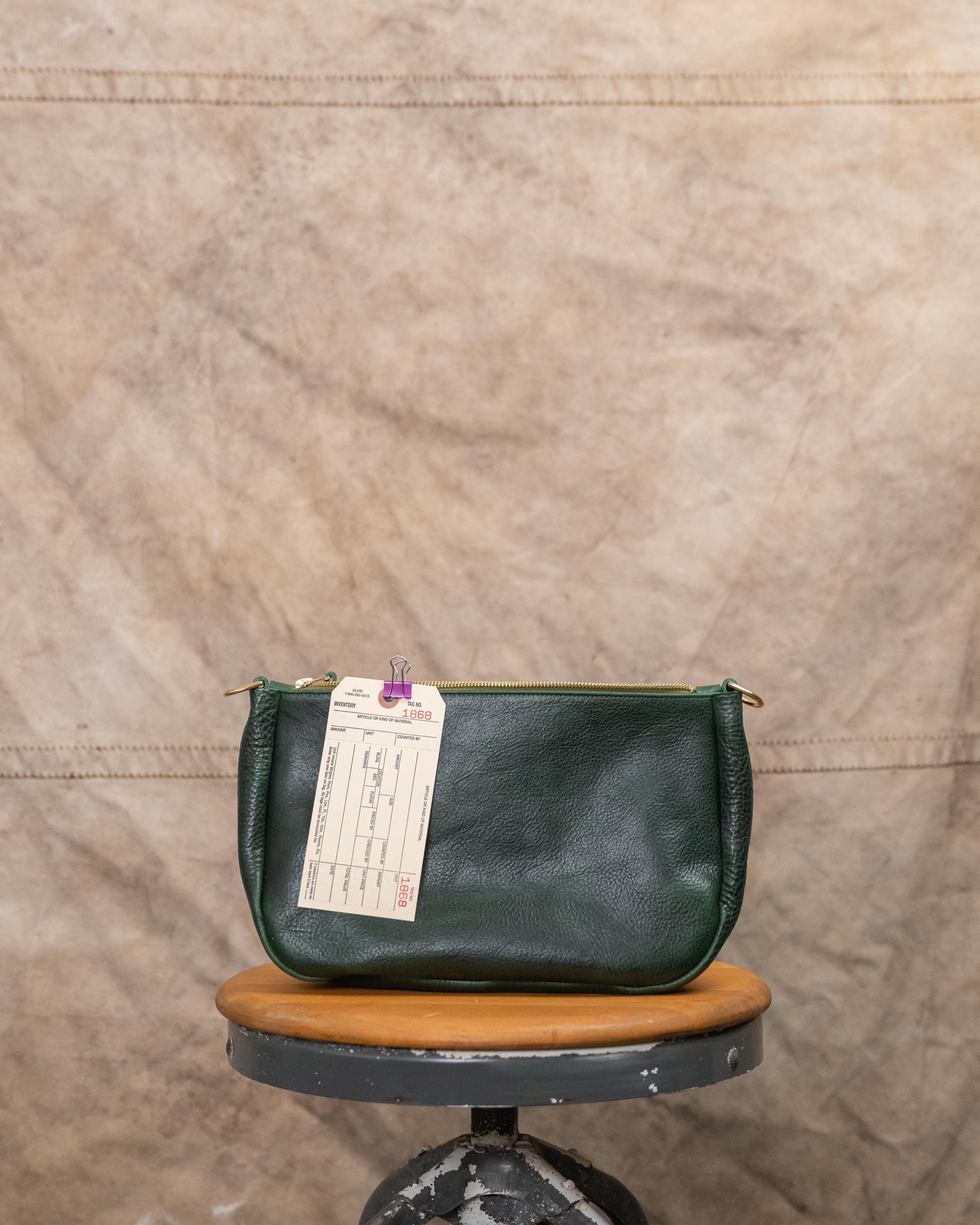 1868 Green Bulldog Crossbody Bag