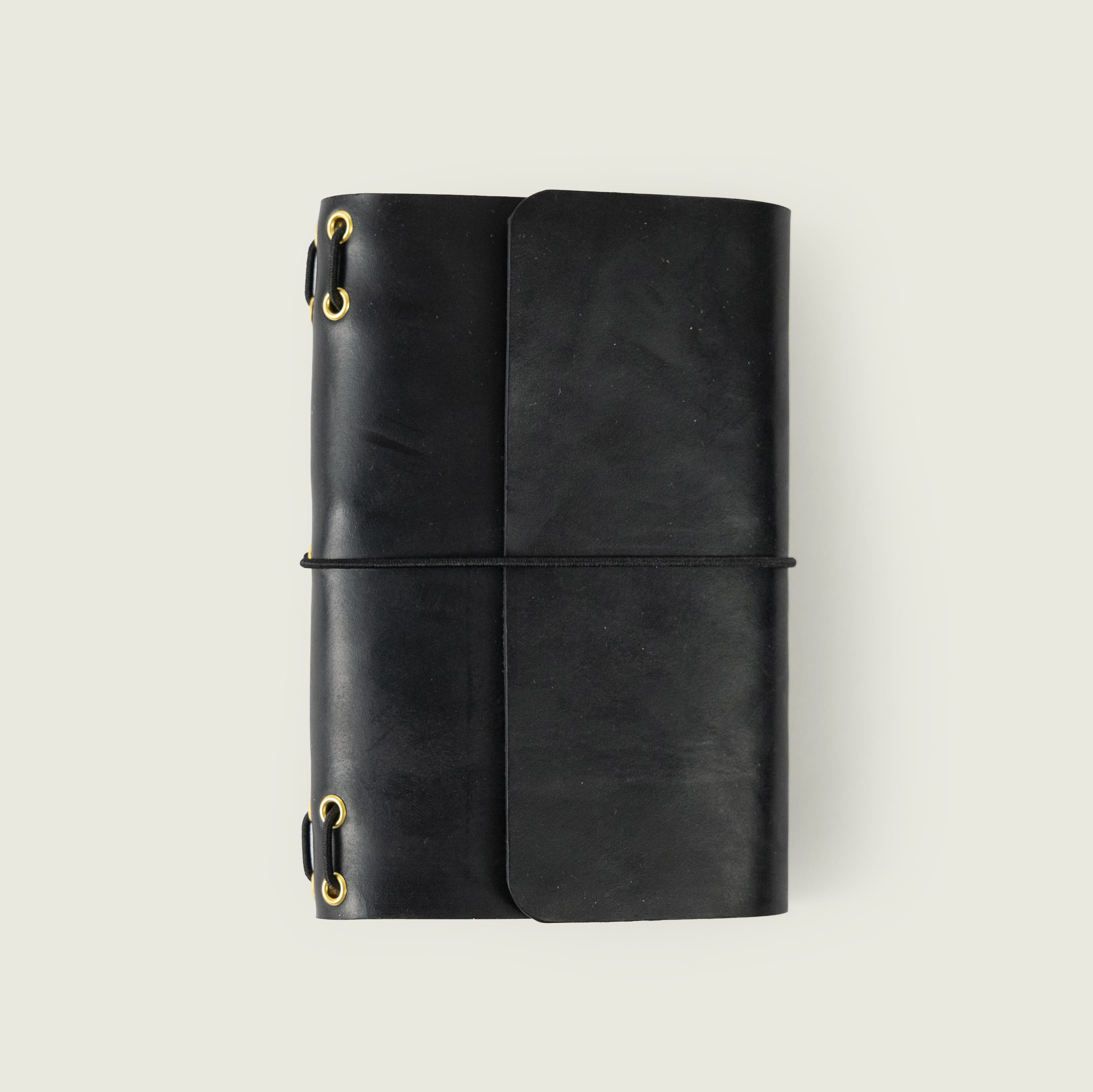 Black Chromexcel Mini Travel Journal