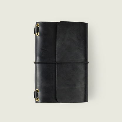 Black Chromexcel Mini Travel Journal