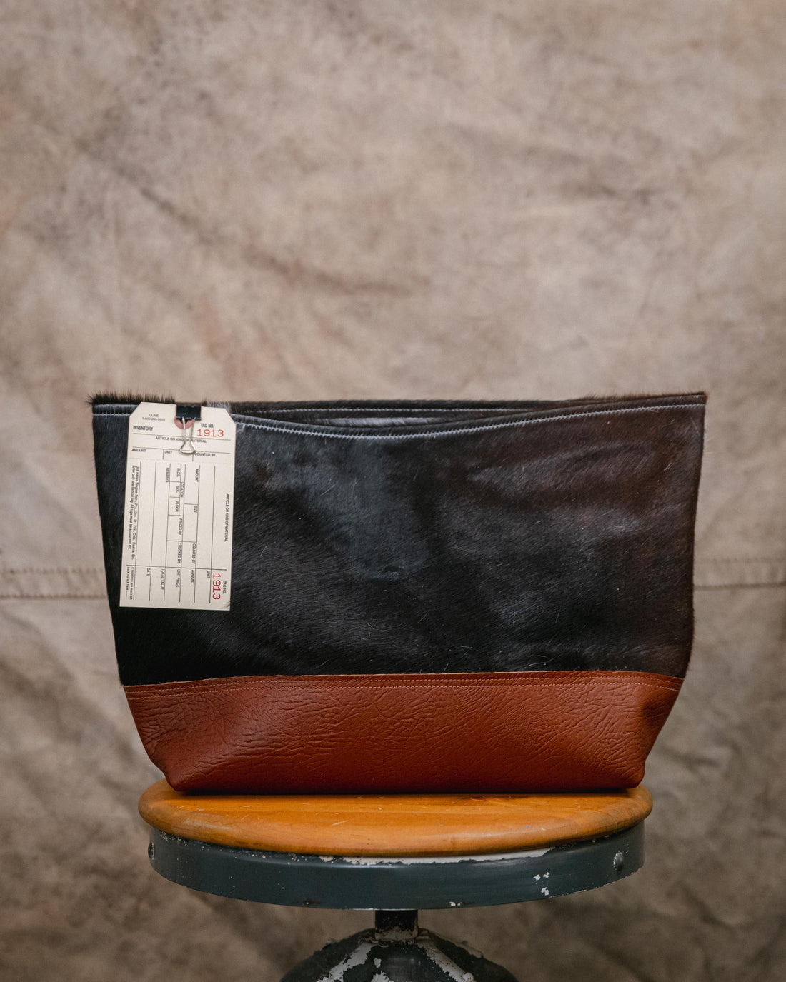 1913 Hair-on-Hide East West Panel Tote