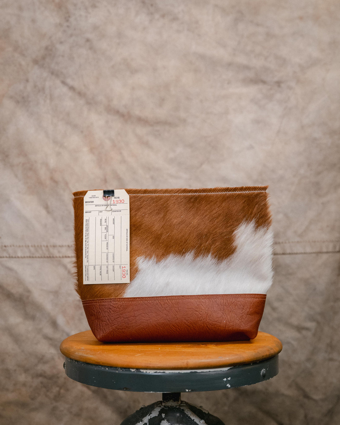 1930 Hair-on-Hide Mini Panel Tote