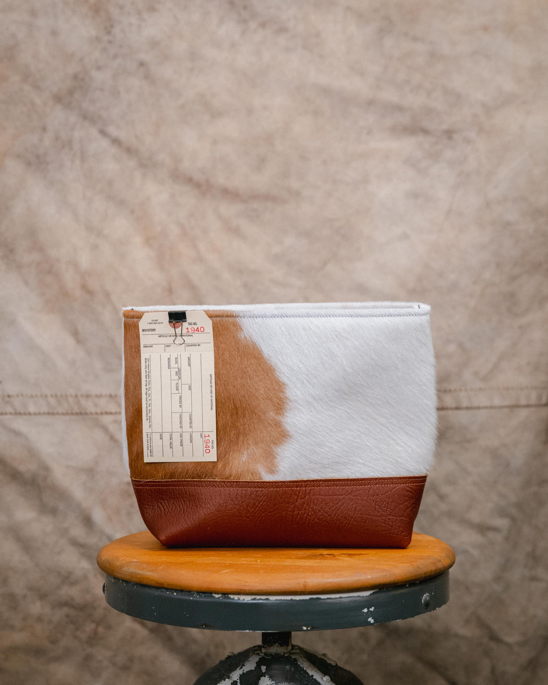 1940 Hair-on-Hide Mini Panel Tote