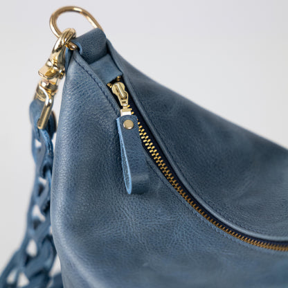 French Blue Bulldog Mini Zip-Top Bucket Bag