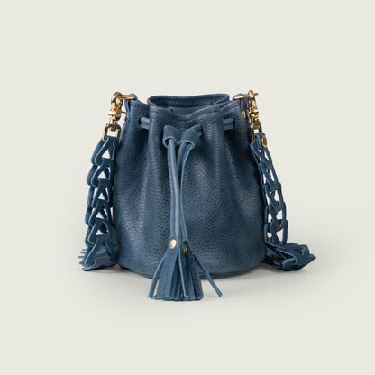 French Blue Bulldog Mini Bucket Bag
