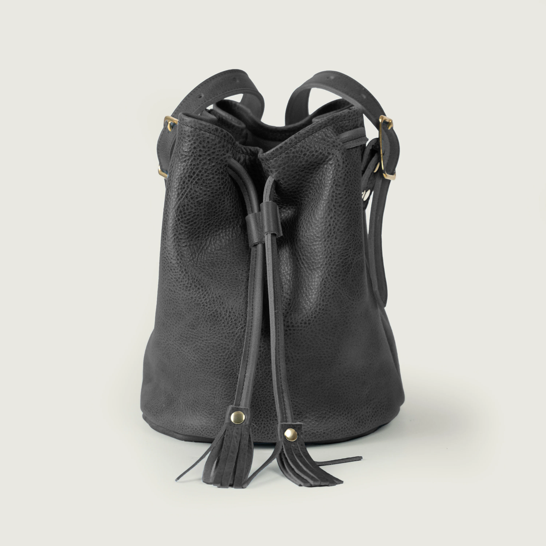 Charcoal Bulldog Bucket Bag