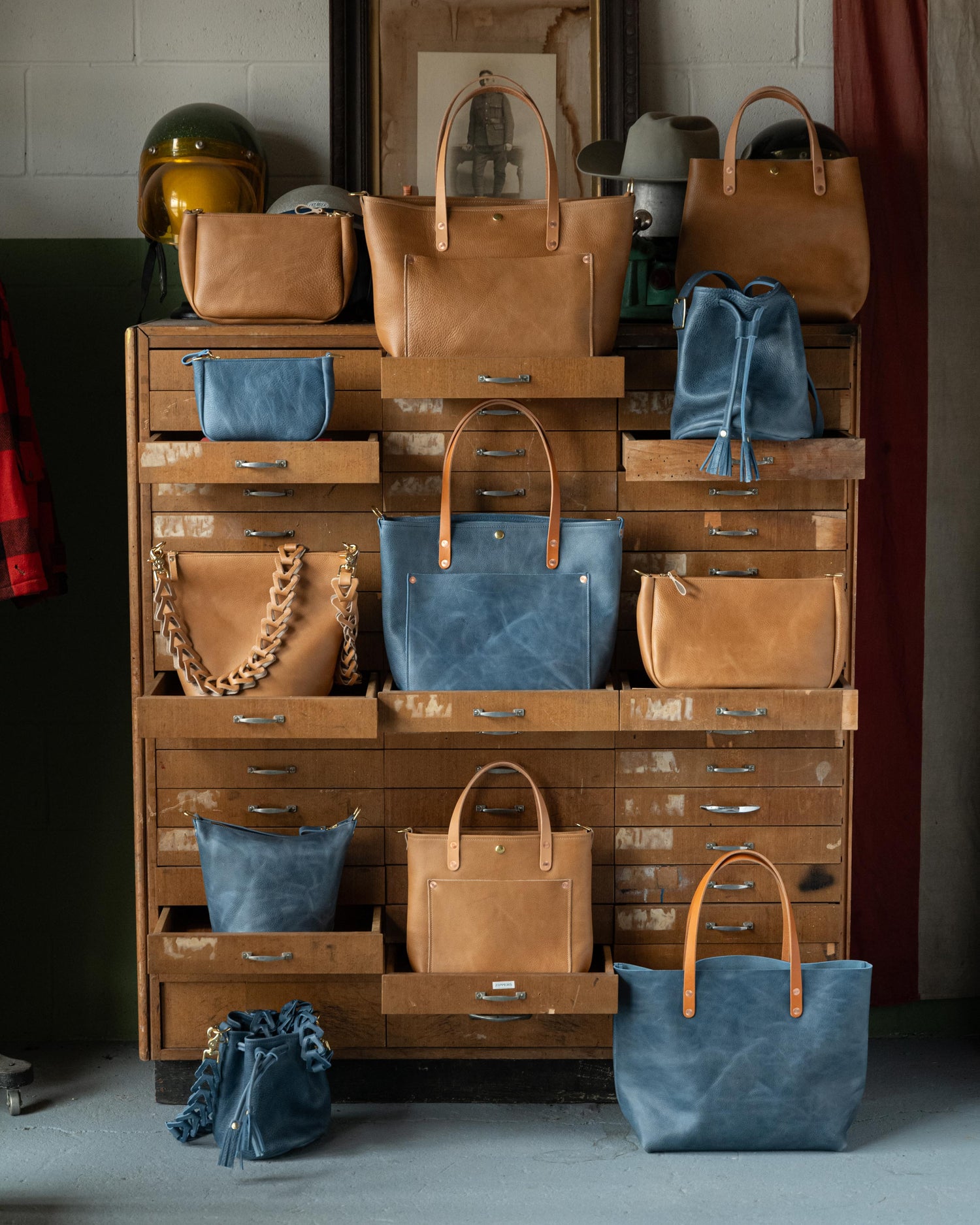 French Blue Bulldog Bucket Bag