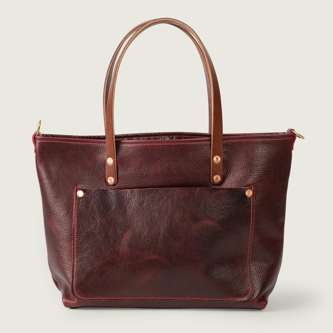 Dark Cherry Bulldog Market Tote