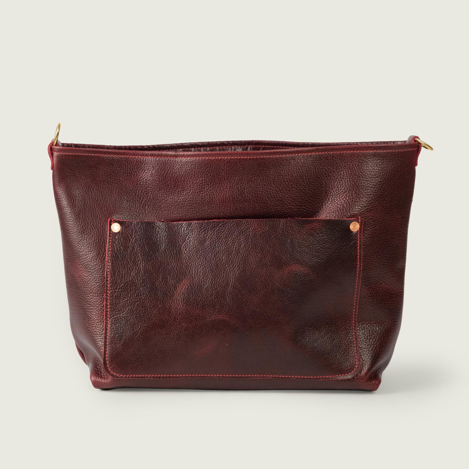 Dark Cherry Bulldog East West Crossbody Travel Tote Bundle