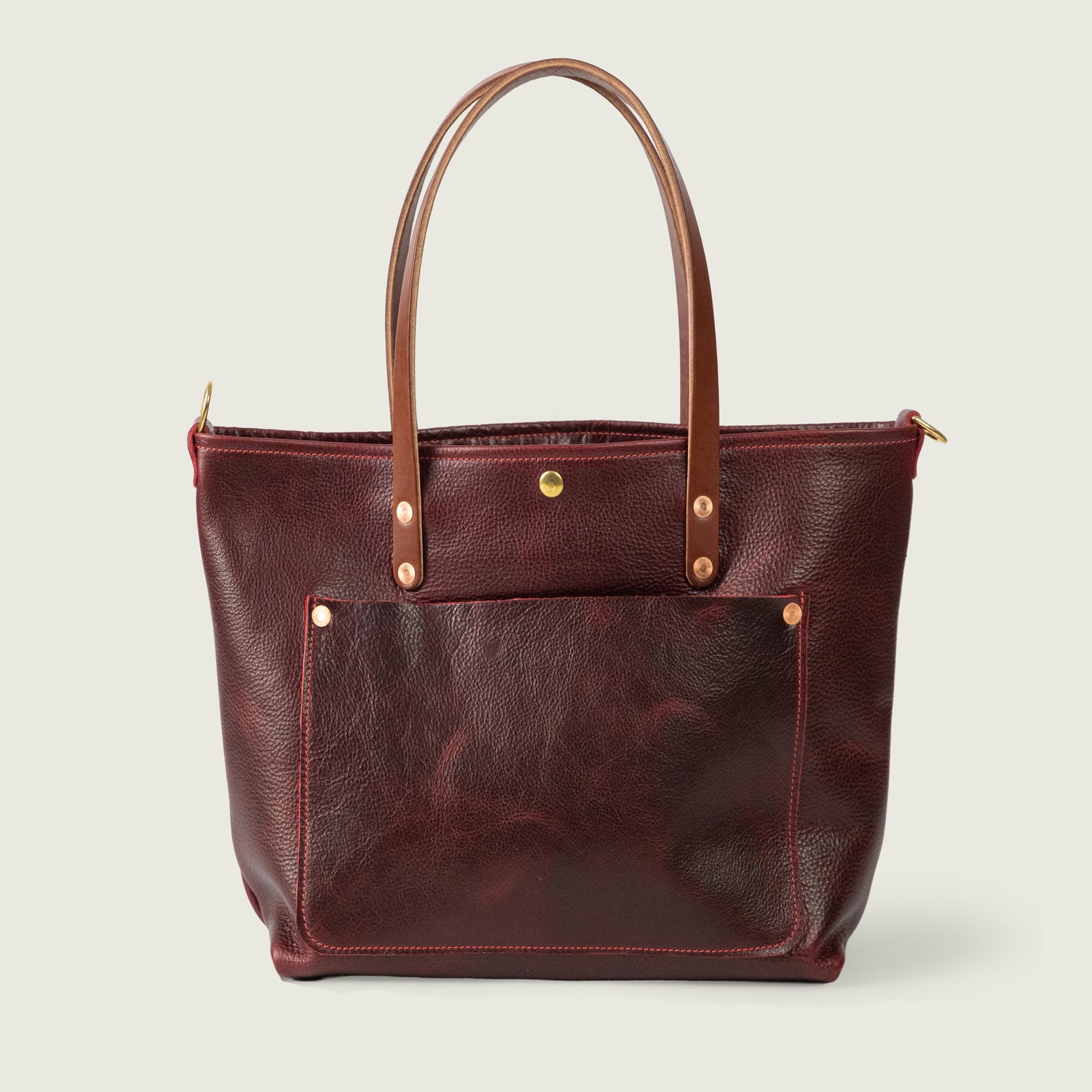 Dark Cherry Bulldog Travel Tote
