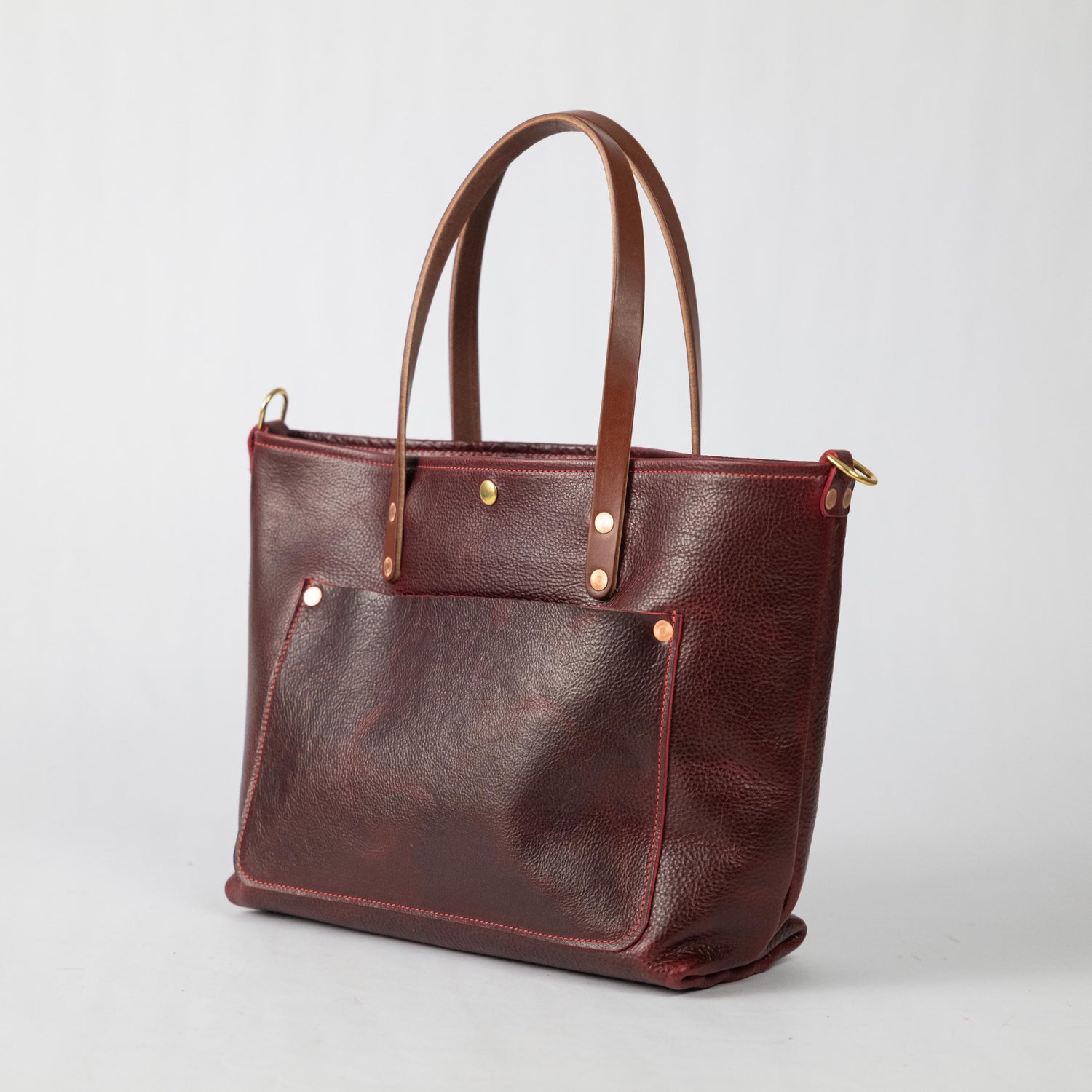 Dark Cherry Bulldog East West Travel Tote Bundle