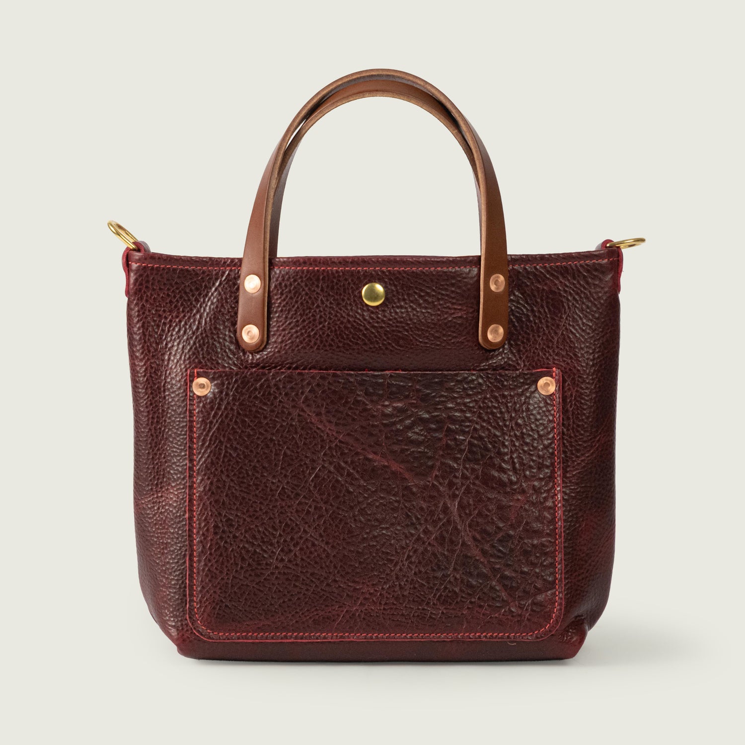 Dark Cherry Bulldog Mini Travel Tote