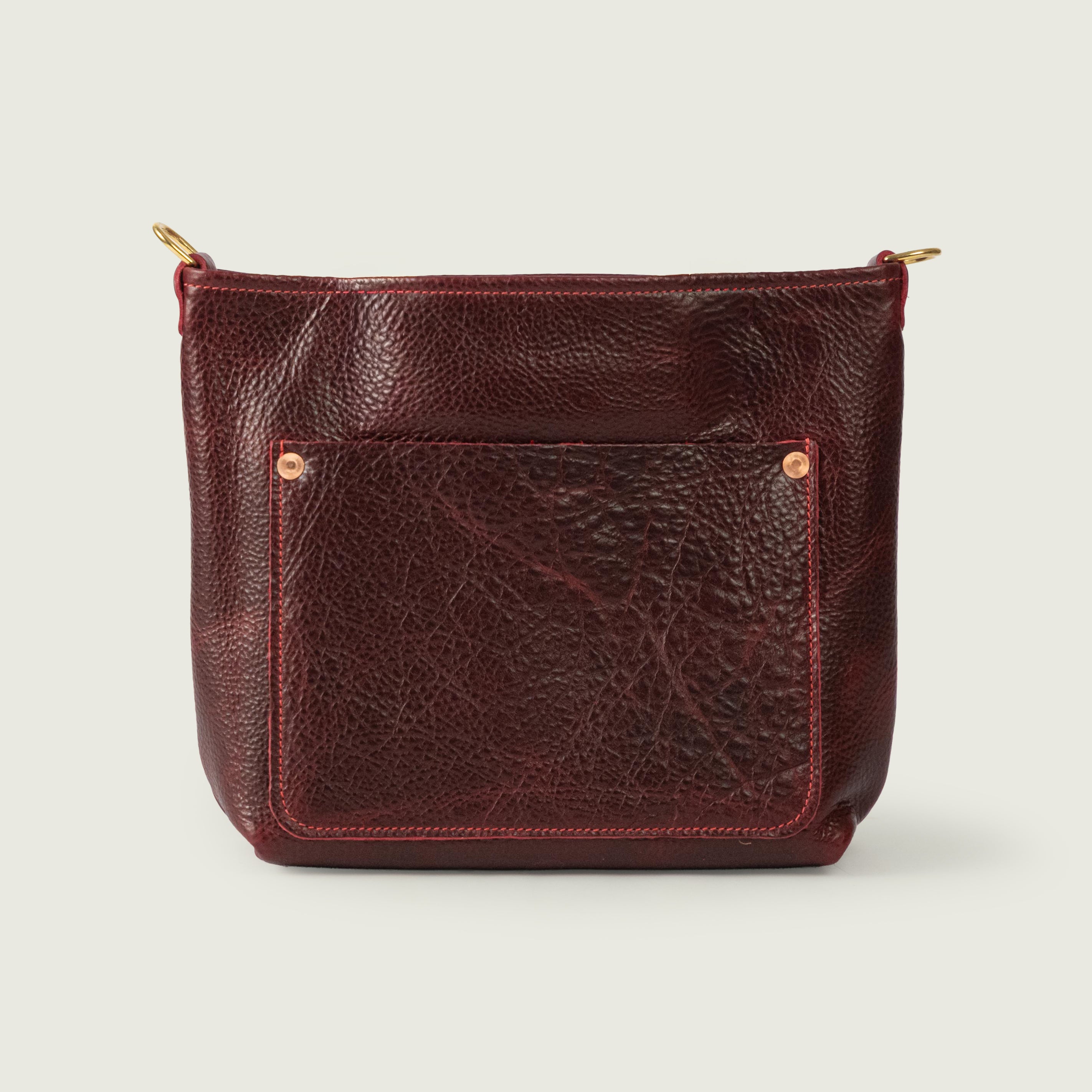 Dark Cherry Bulldog Mini Crossbody Travel Tote Bundle