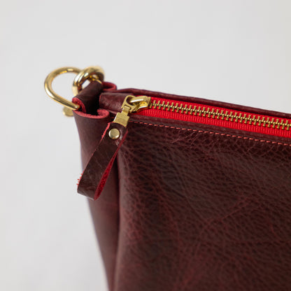 Dark Cherry Bulldog Medium Crossbody Bag