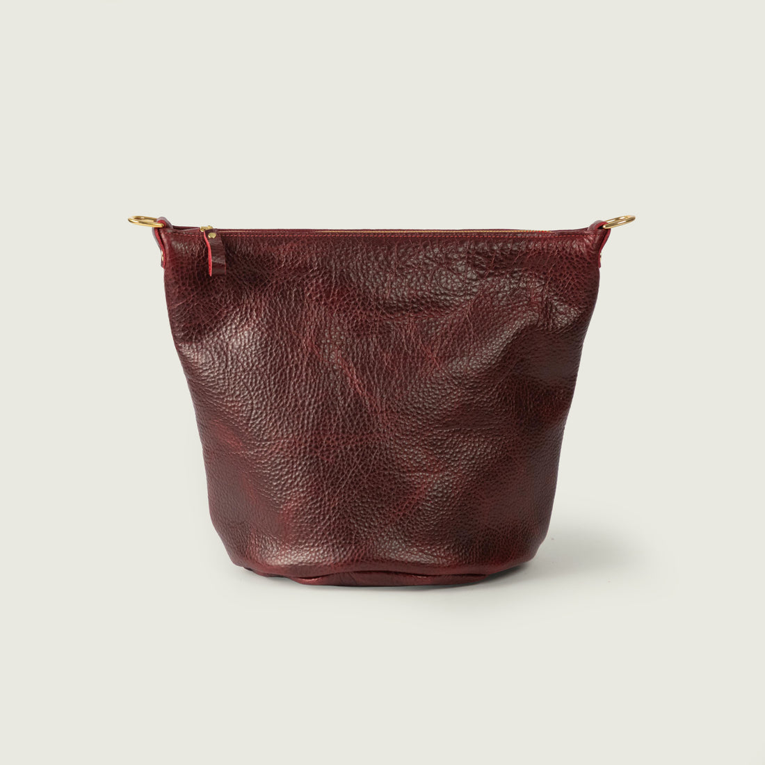 Dark Cherry Bulldog Mini Zip-Top Bucket Bag Bundle