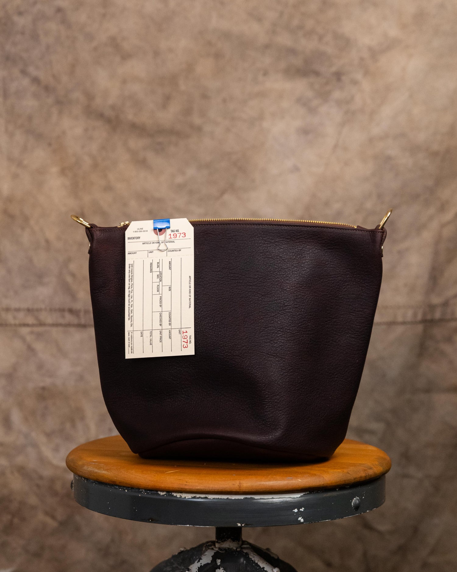 1973 Hickory Zip Top Bucket Bag