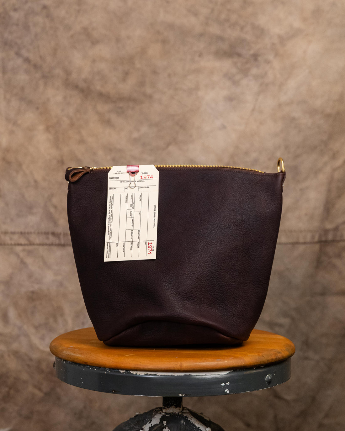 1974 Hickory Zip Top Bucket Bag