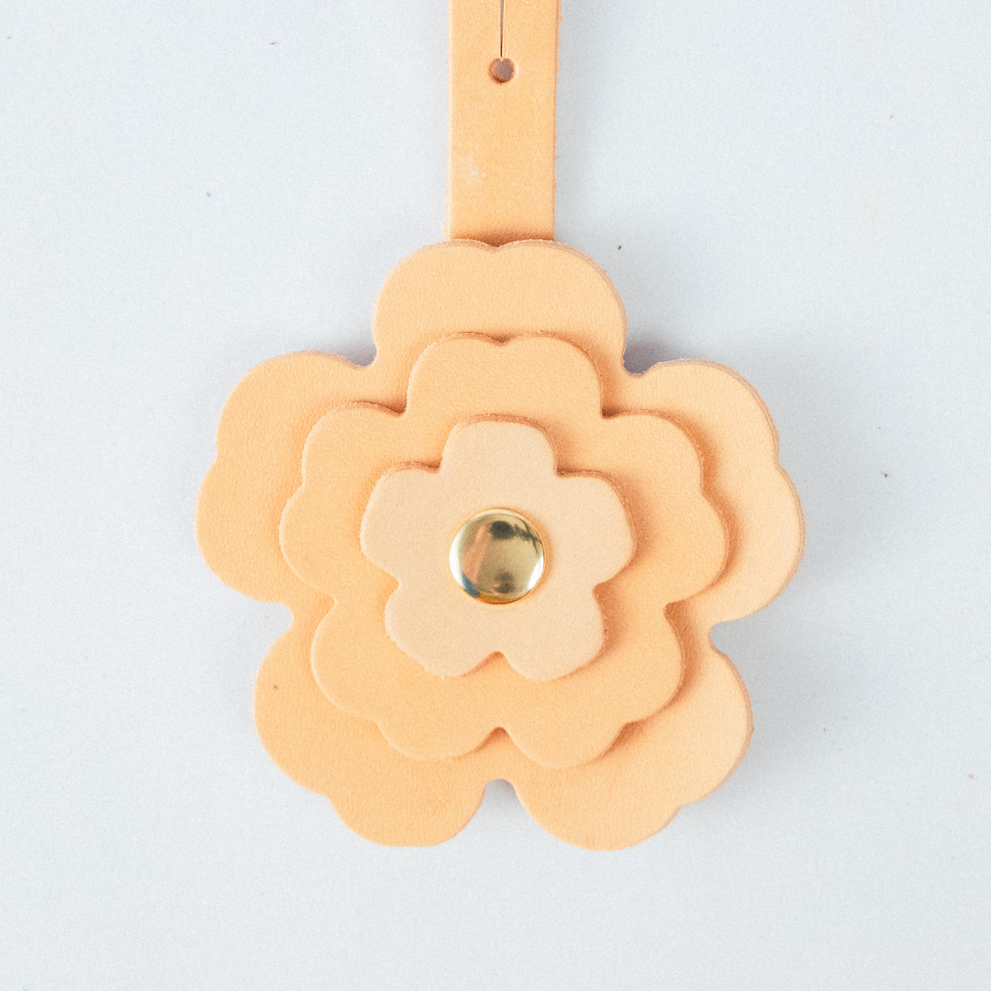 Vegetable Tanned Flower Charm