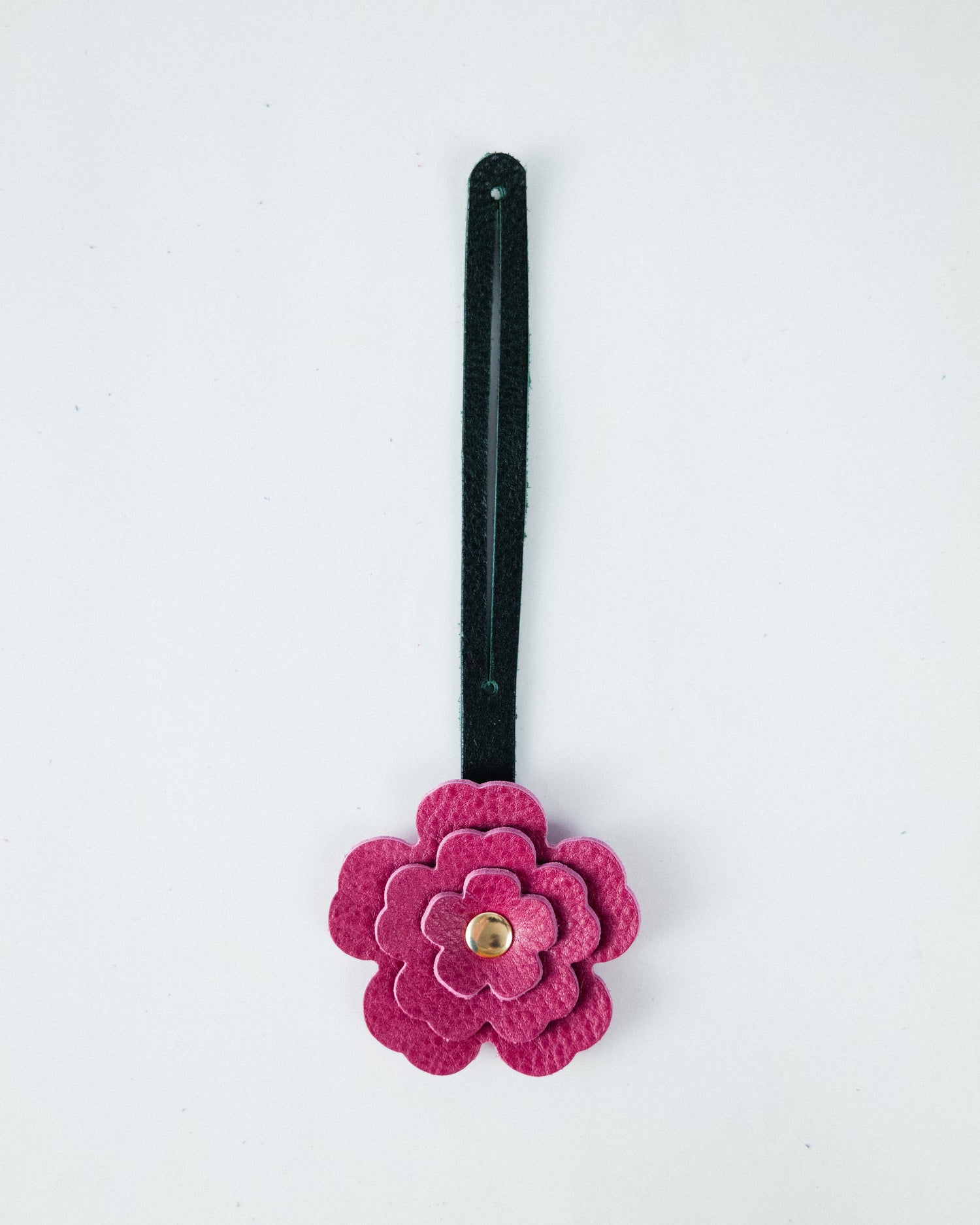 Pink Bulldog Flower Charm