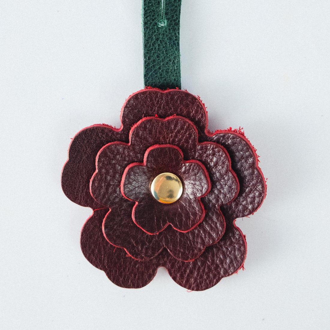 Dark Cherry Bulldog Flower Charm