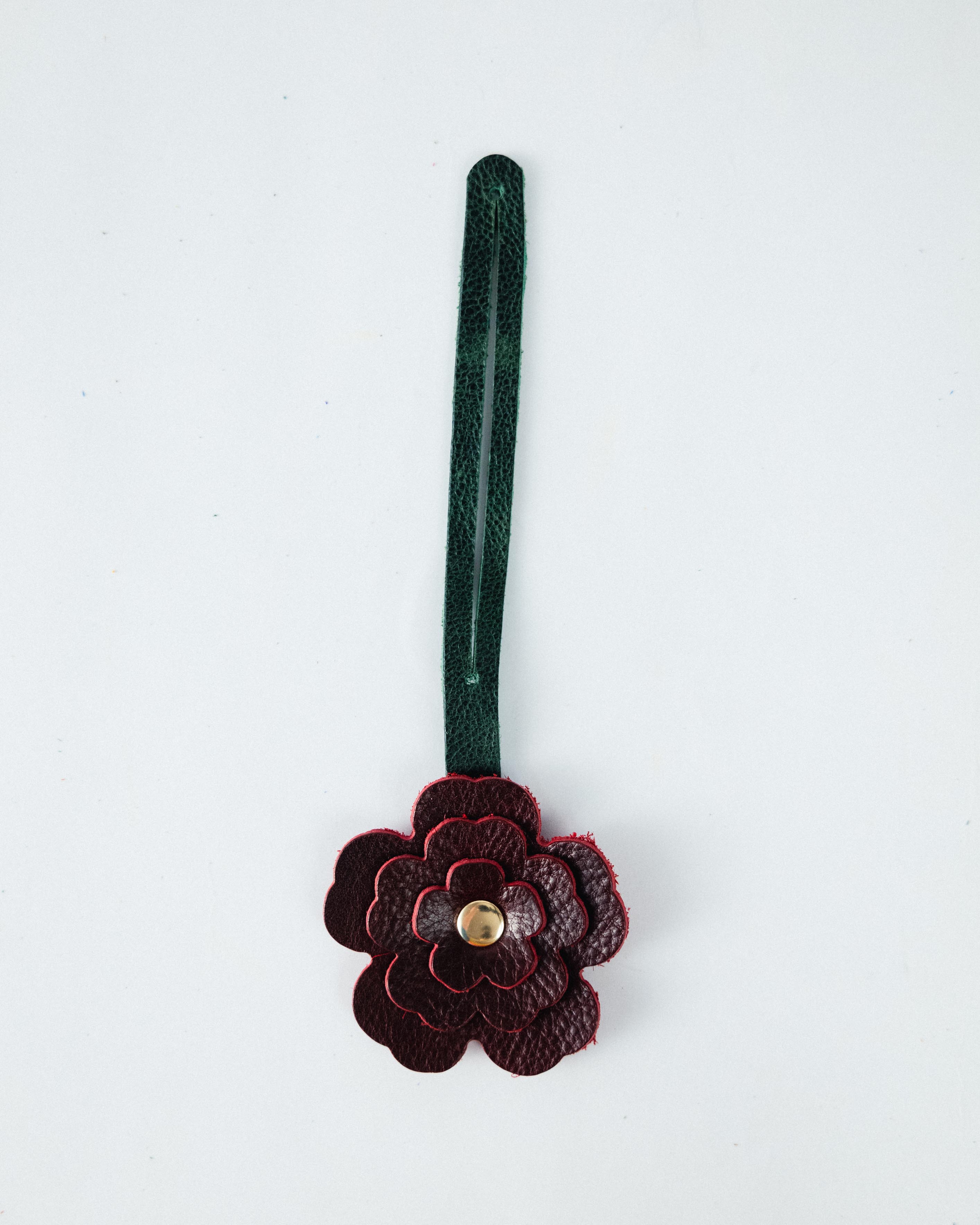 Dark Cherry Bulldog Flower Charm