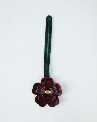 Dark Cherry Bulldog Flower Charm