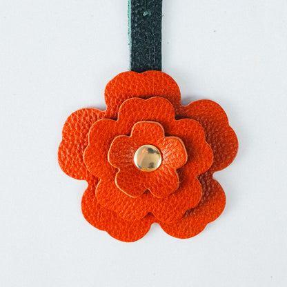 Pumpkin Bulldog Flower Charm