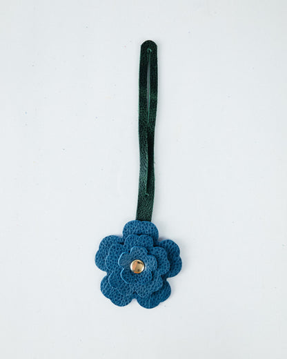 French Blue Bulldog Flower Charm