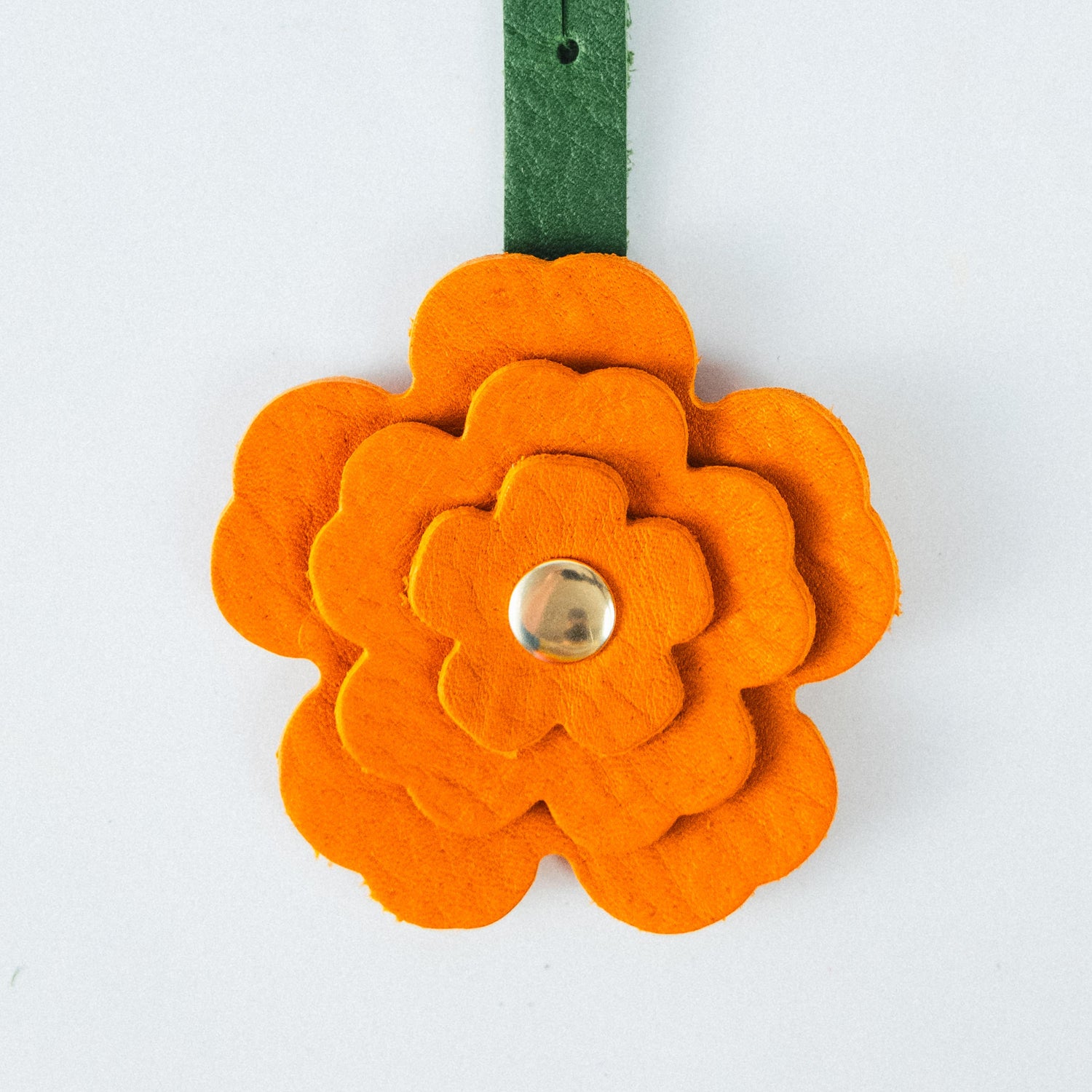 Orange Cypress Flower Charm