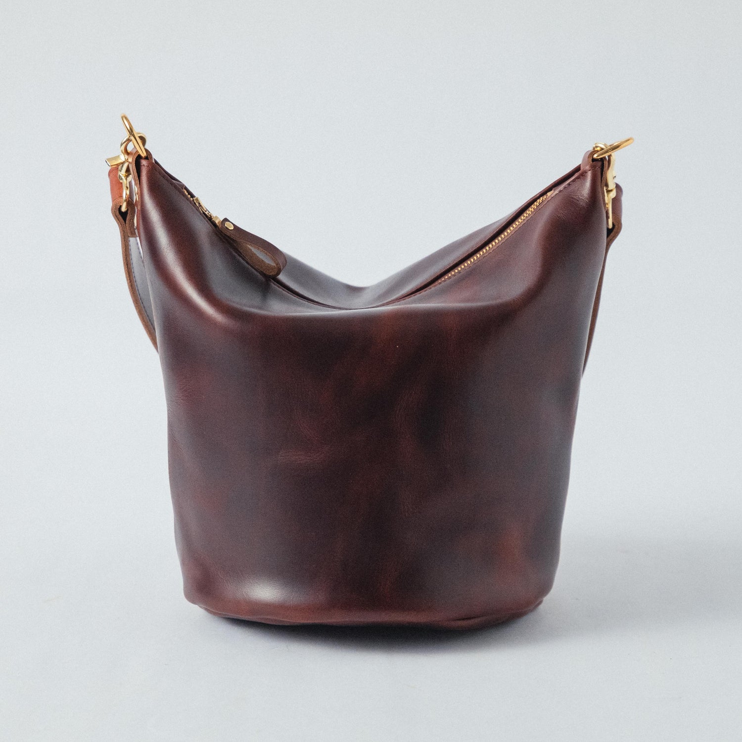 British Tan Double Shot Zip-Top Bucket Bag Bundle
