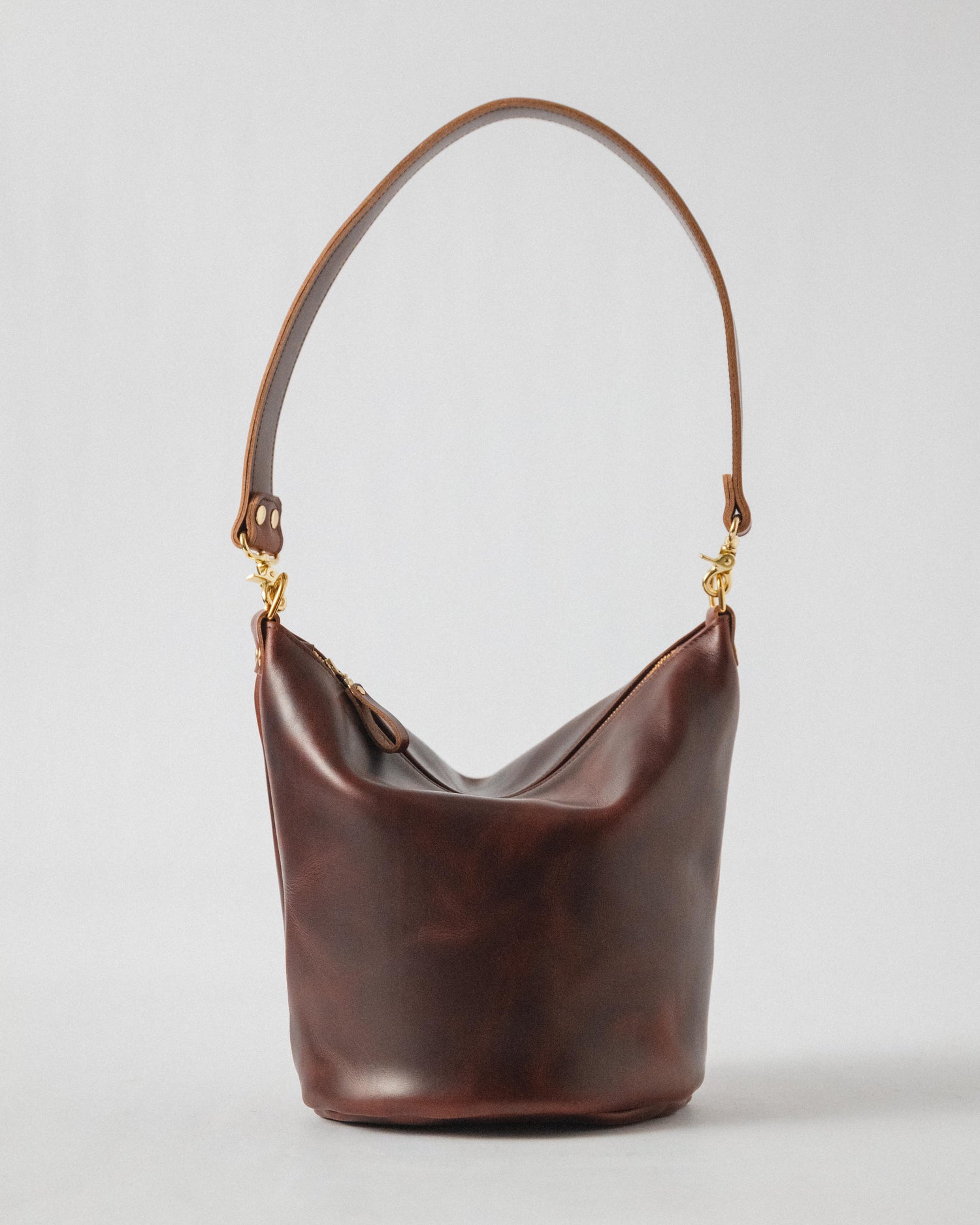 British Tan Double Shot Zip-Top Bucket Bag Bundle