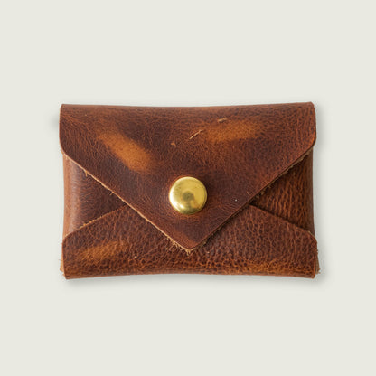 mens card sleeve Minimalist Leather Card Holder in Grey