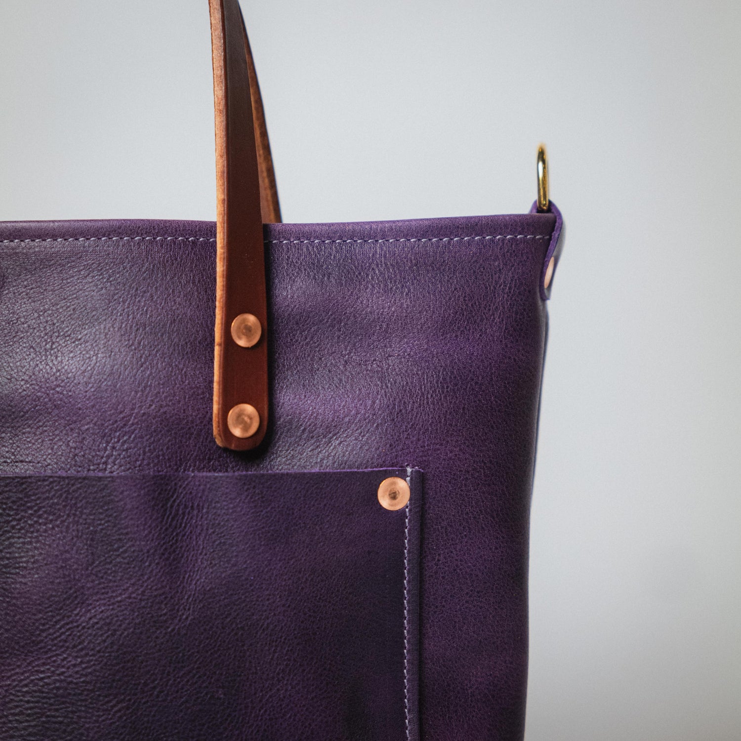 Purple Bulldog Travel Tote