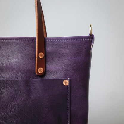 Purple Bulldog Travel Tote