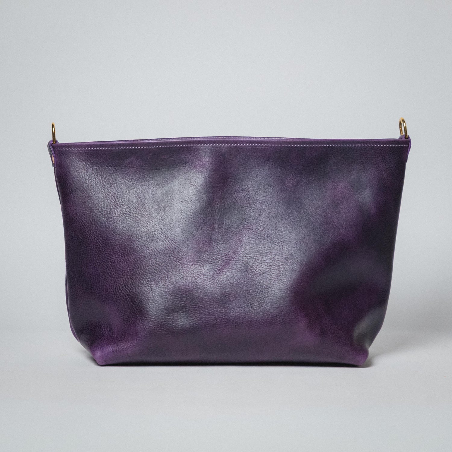 Purple Bulldog East West Crossbody Travel Tote