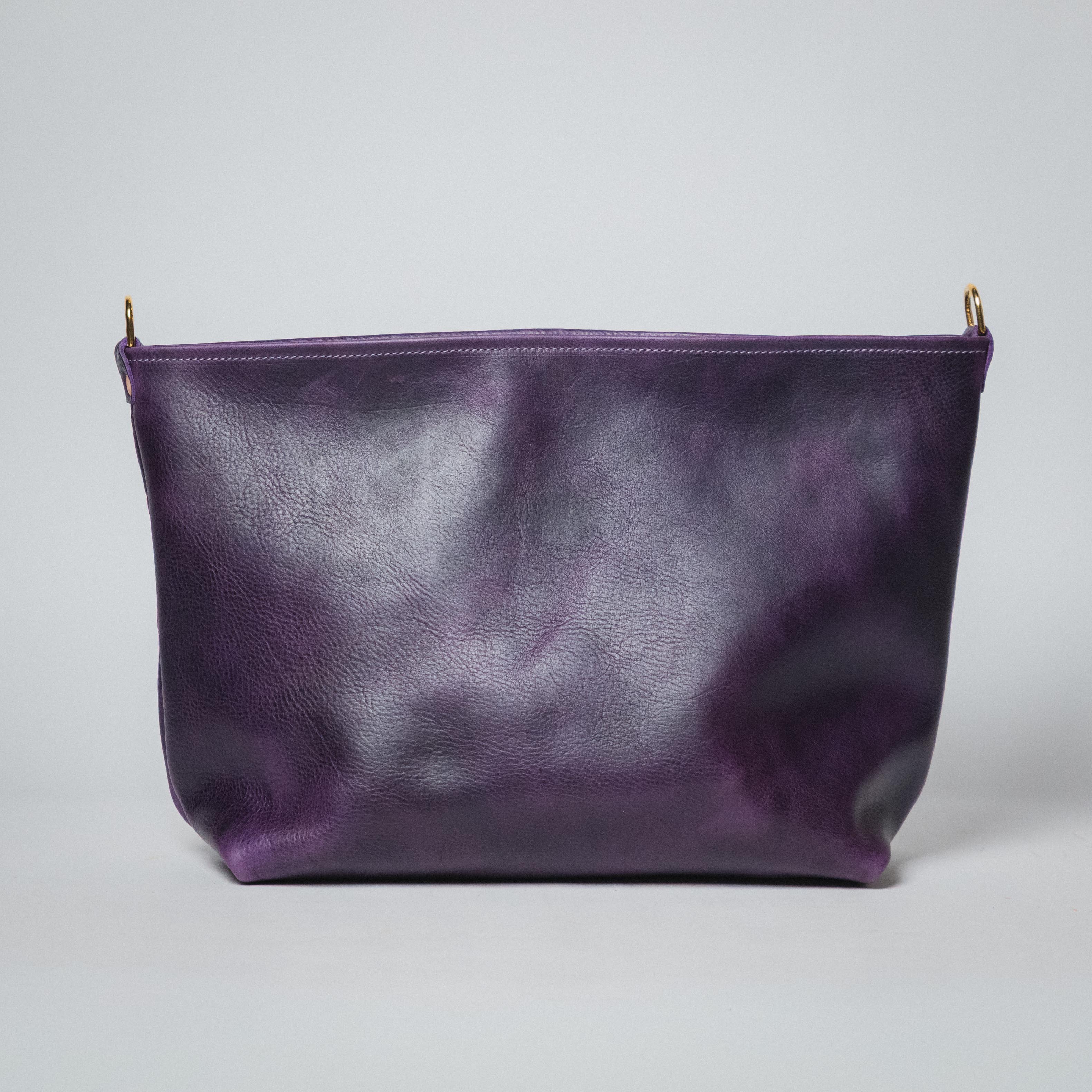 Purple Bulldog East West Crossbody Travel Tote