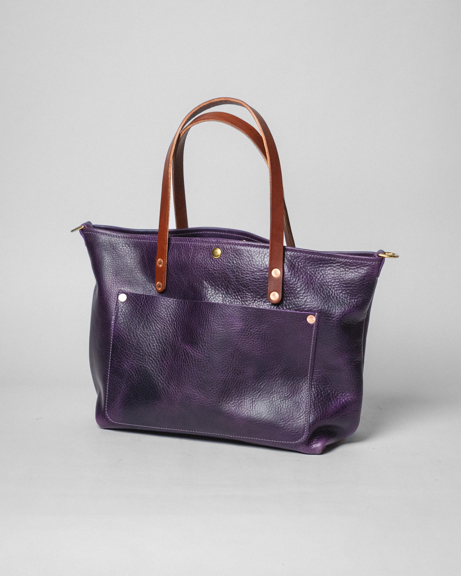 Purple Bulldog East West Travel Tote
