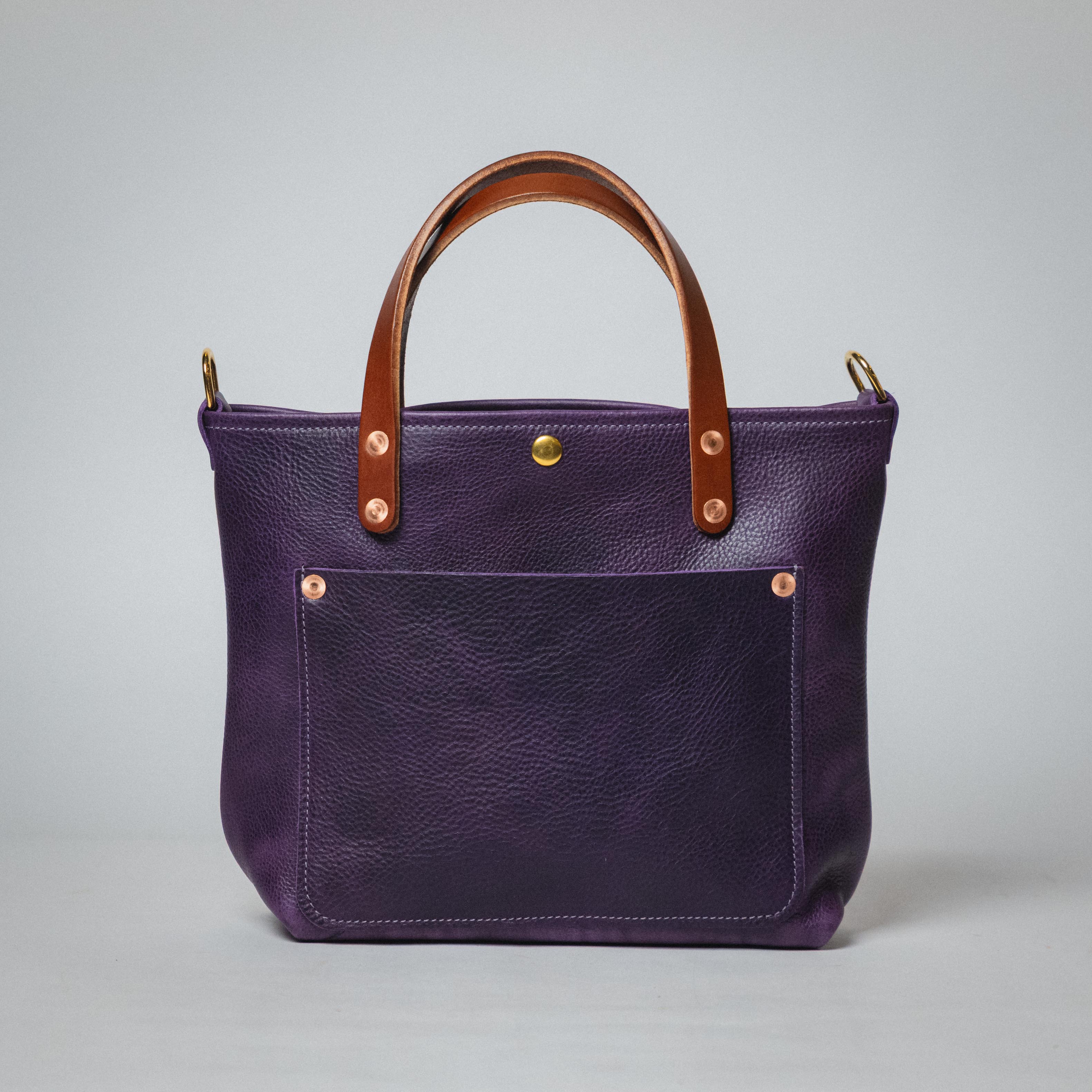Purple Bulldog Mini Travel Tote