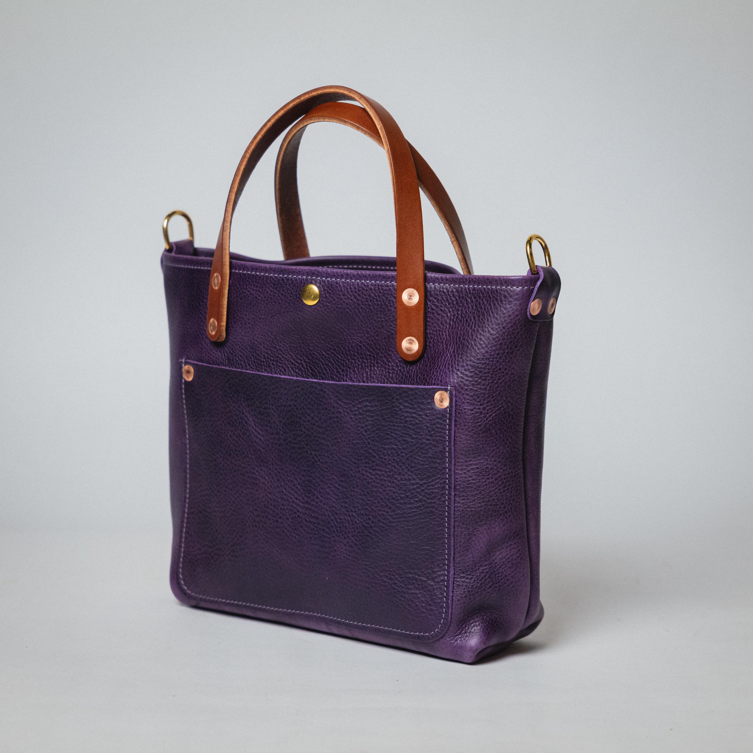 Purple Bulldog Mini Travel Tote
