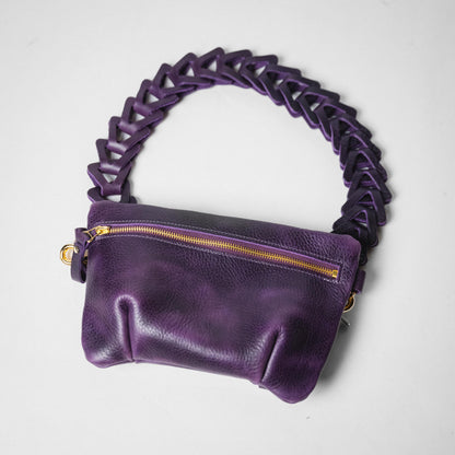 Purple Bulldog Belt Bag