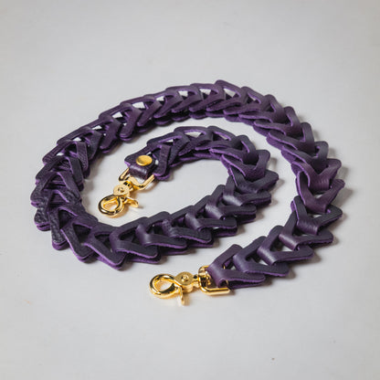 Purple Bulldog Chain Link Strap