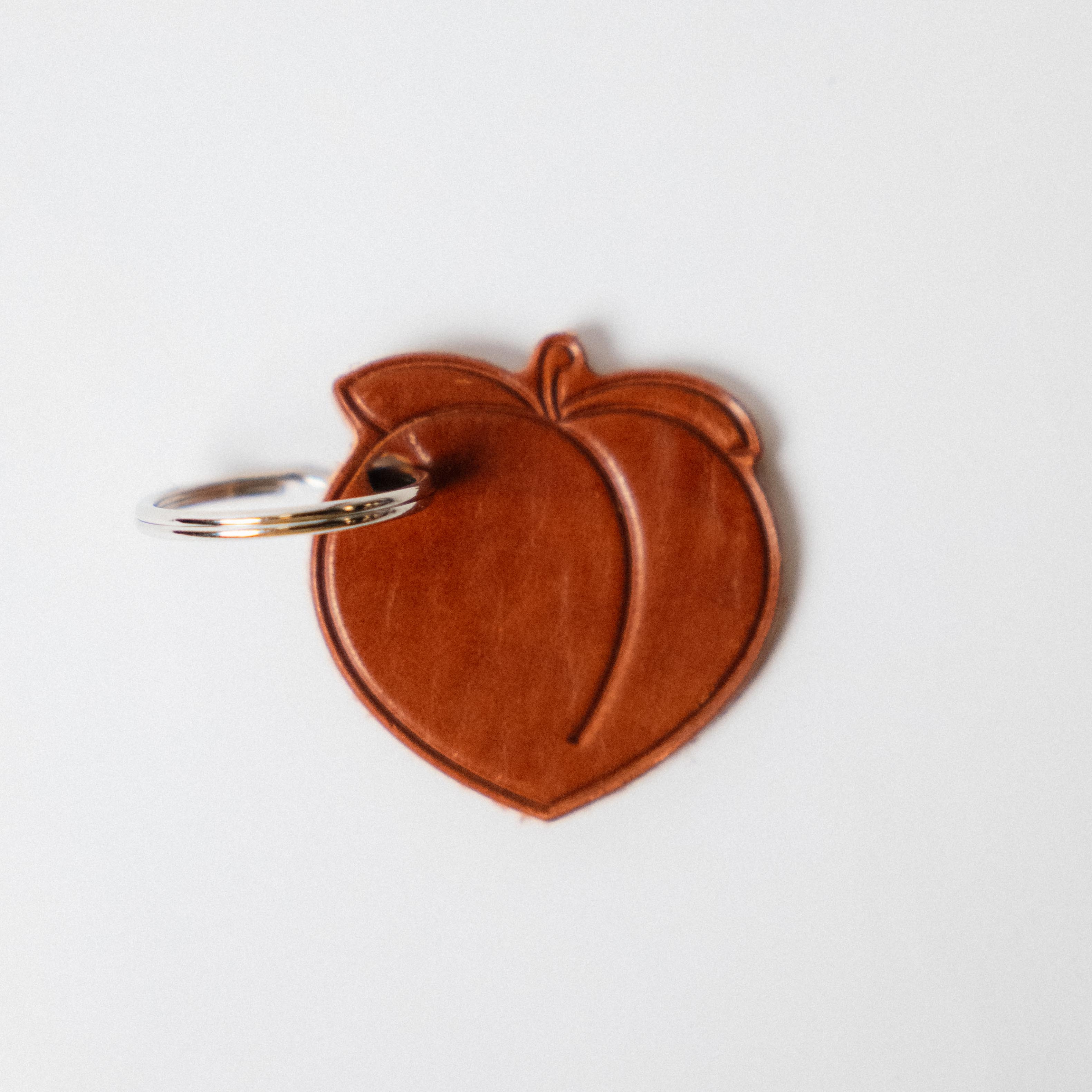 Leather Peach Key Fob