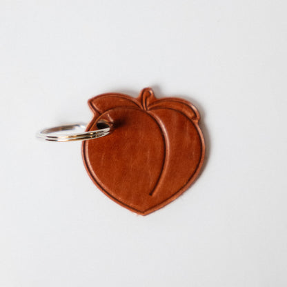 Leather Peach Key Fob
