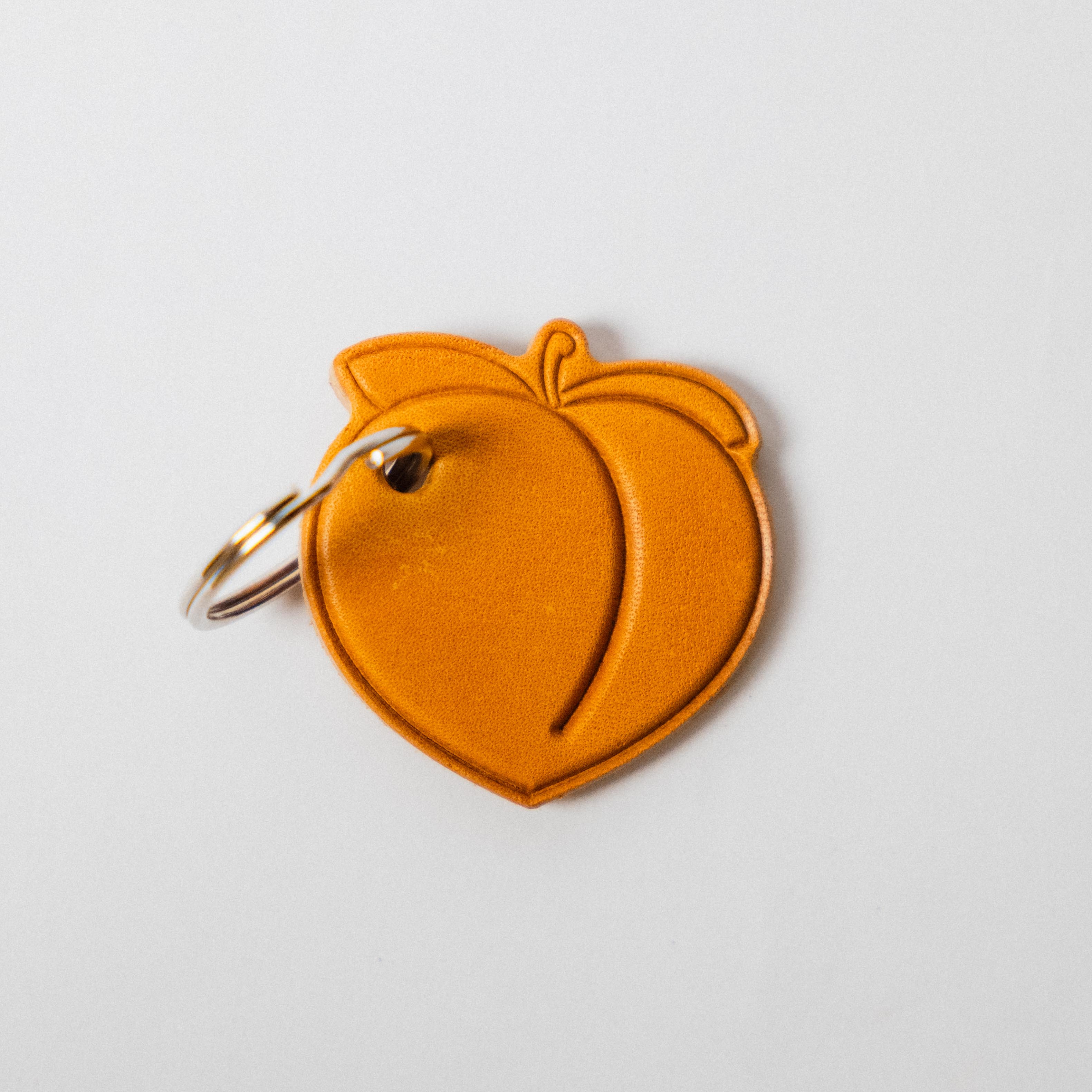 Leather Peach Key Fob
