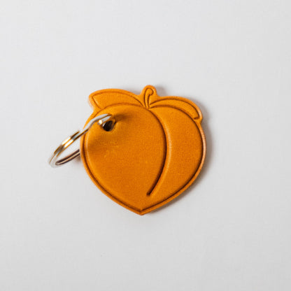 Leather Peach Key Fob