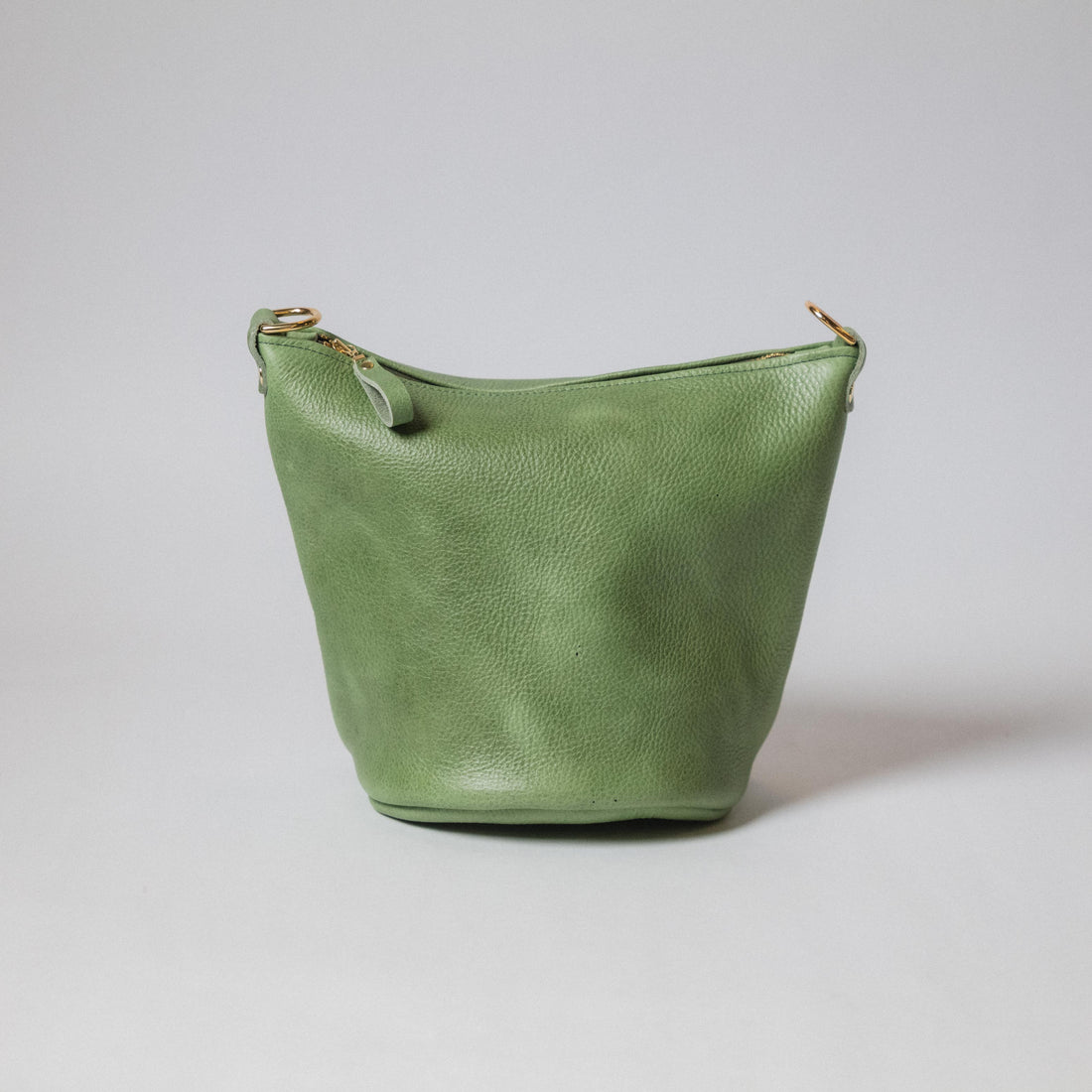 Matcha Bulldog Mini Zip-Top Bucket Bag