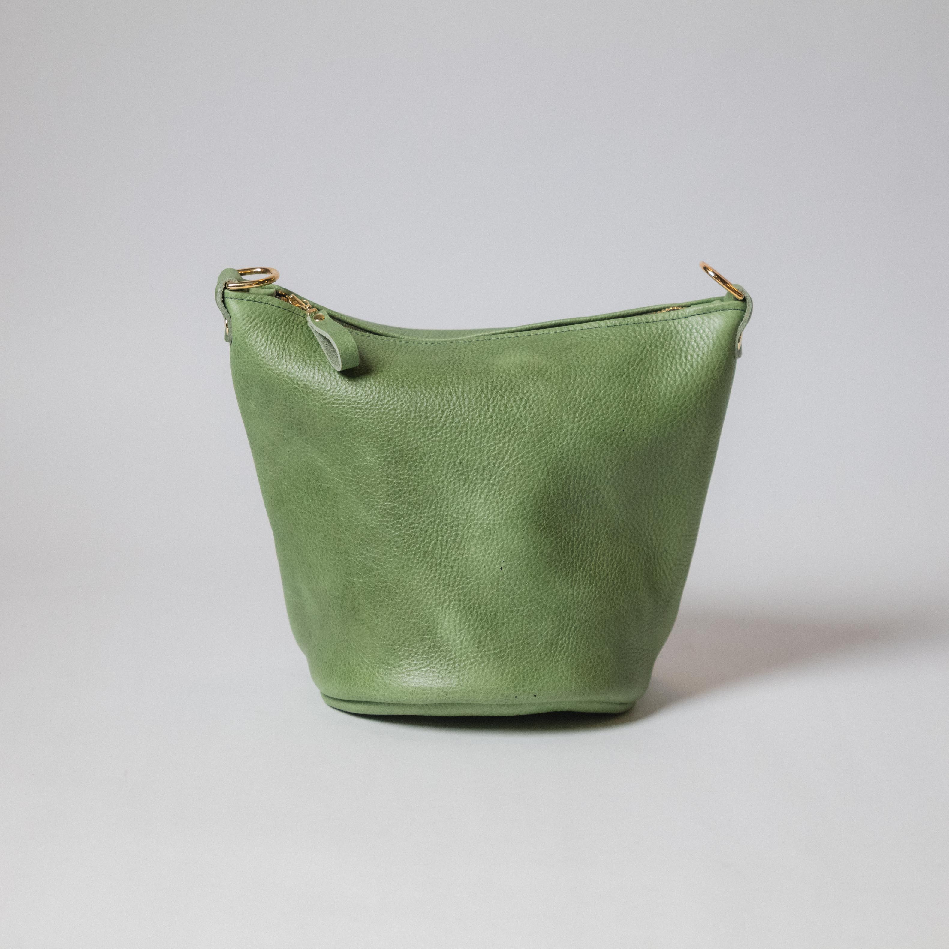 Matcha Bulldog Mini Zip-Top Bucket Bag