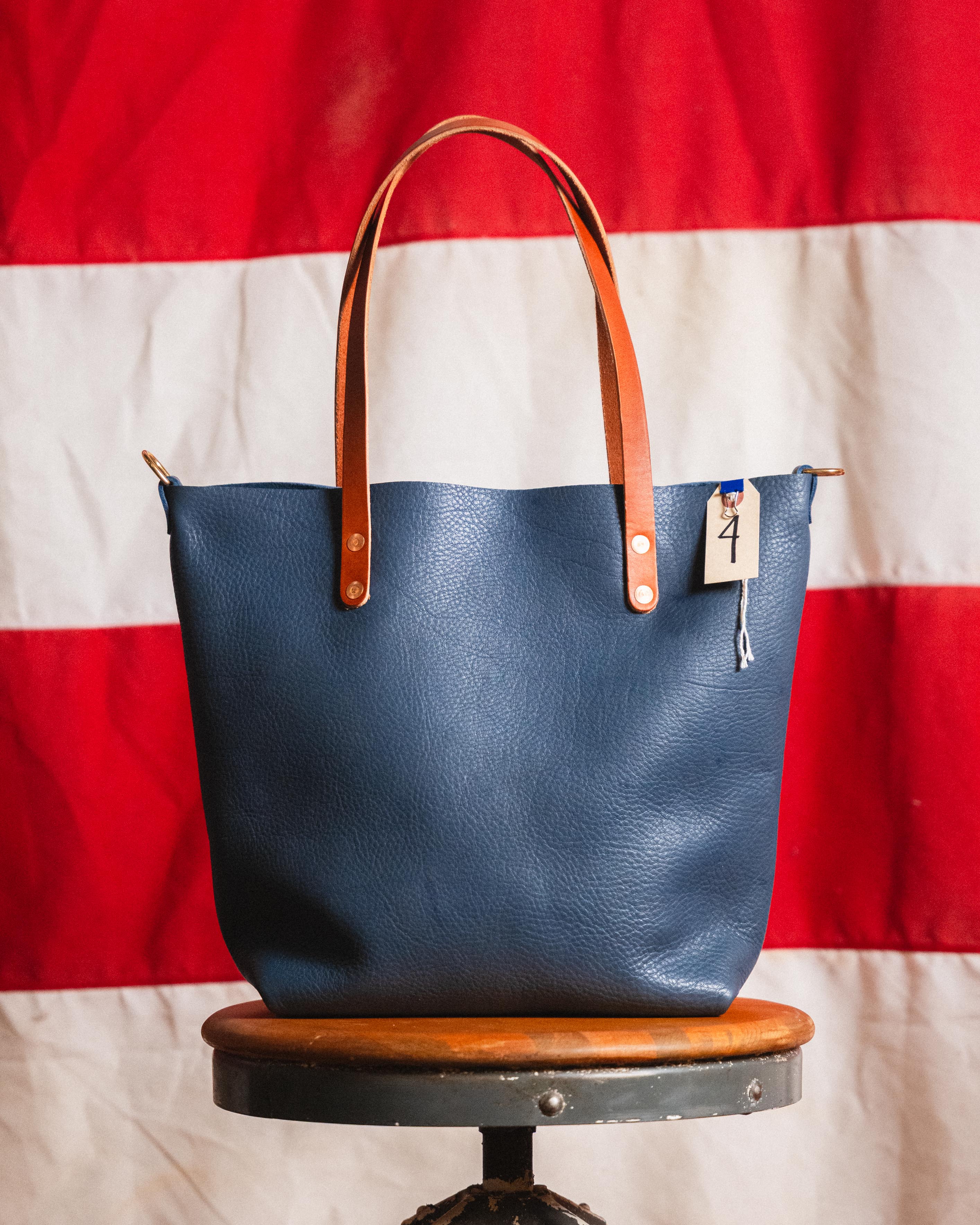 4. Blue Cypress Tote with D-rings and 9” handles