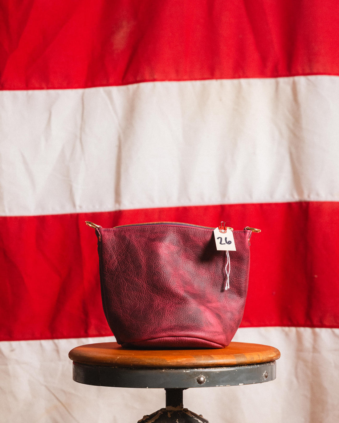 26. Purple Kodiak Mini Zip Top Bucket Bag