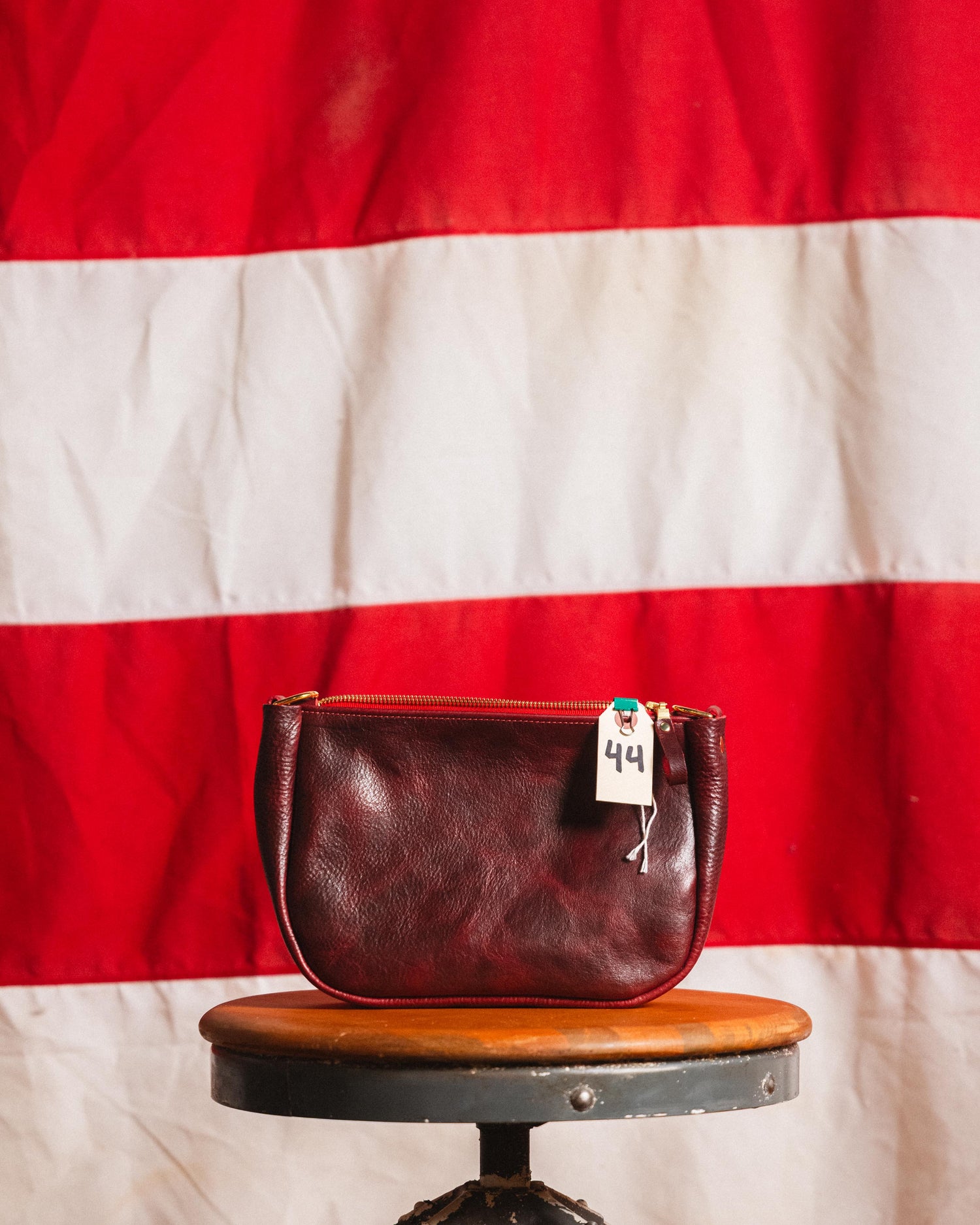 44. Dark Cherry Bulldog Medium Crossbody Bag